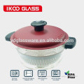 Hot sale 6 cup borosilicate glass pot with PP cover